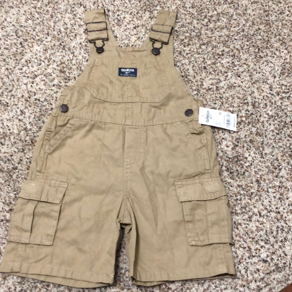 Boys khaki overalls